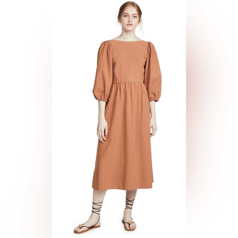 Rachel Pally Roma Dress in Linen Canvas Auburn